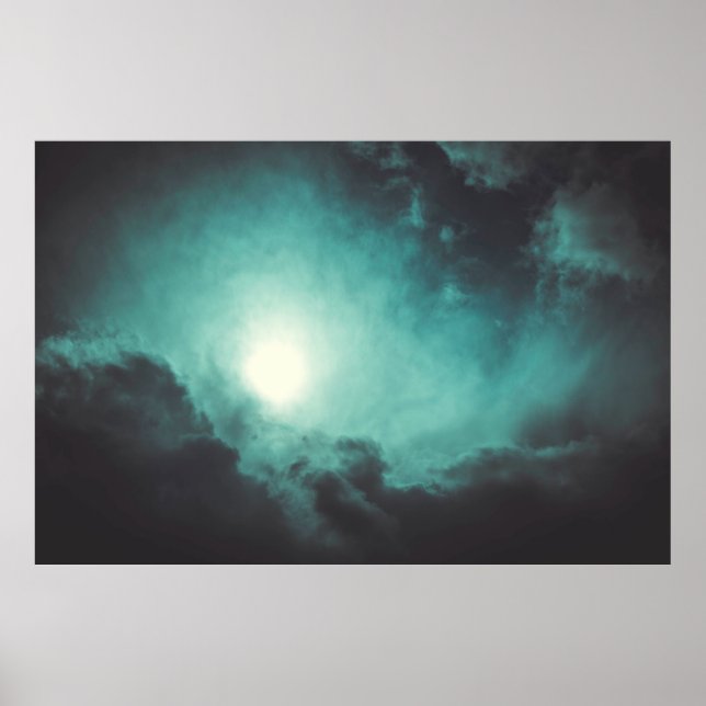 Poster Texture ciel nuages tempête vent (Devant)