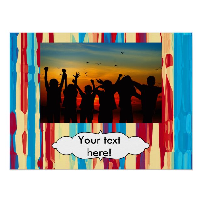 Poster Texture d'aquarelles (Devant)