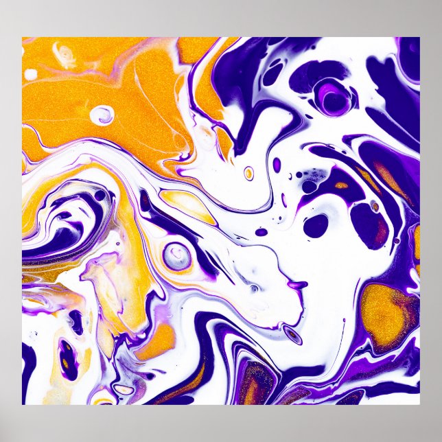 Poster Texture d'art fluide : peintures tourbillonnantes. (Devant)