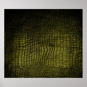 Poster Texture de crocodile foncé de luxe