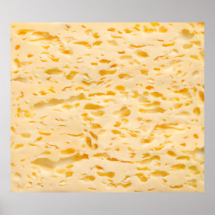 Poster Texture de fromage avec trous