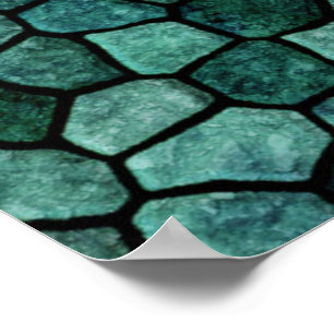 Poster Texture de la croûte en mosaïque océanique Motif A