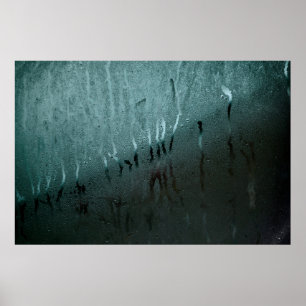 Poster Texture de l'humidité de la fenêtre de verre