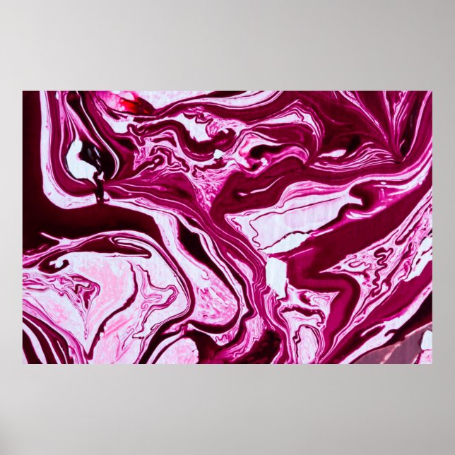 Poster Texture de marbre magenta (Devant)