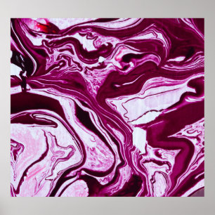 Poster Texture de marbre magenta : Art Abstrait des fluid