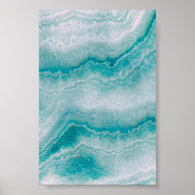 Poster Texture de marbre vert de mer (Devant)