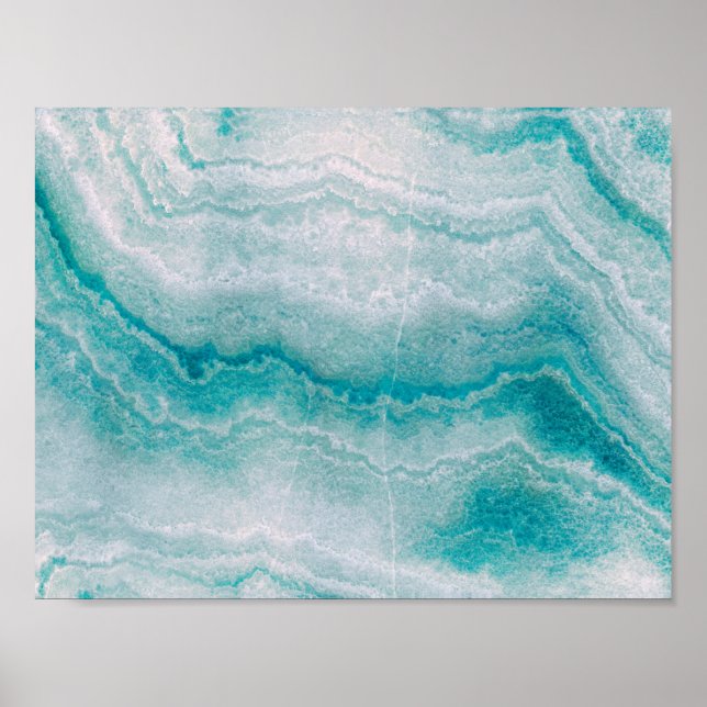 Poster Texture de marbre vert de mer (Devant)