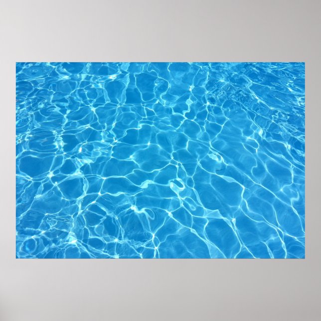 Poster Texture d'eau bleue (Devant)
