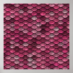 Poster Texture des échelles métalliques roses