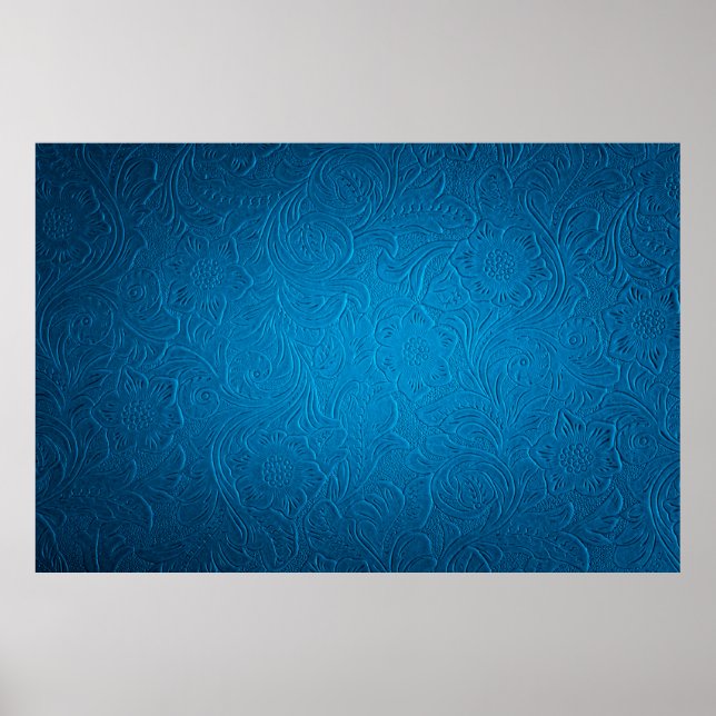 Poster Texture en cuir bleu (Devant)