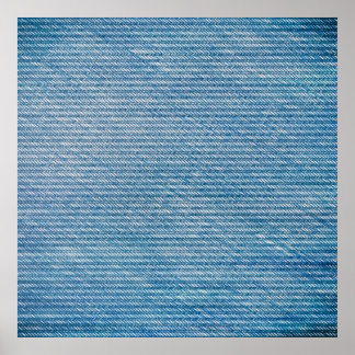 Poster Texture en denim transparent dans le bleu du jean