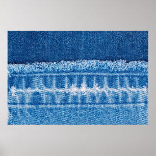 Poster Texture en jean bleu