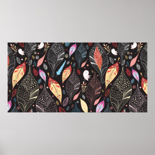 Poster texture foliaire d'automne