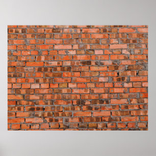 Poster Texture of an old brick wall closeupaged,architect