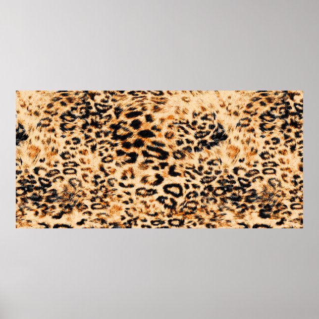 Poster Texture peau léopard, motif léopard (Devant)