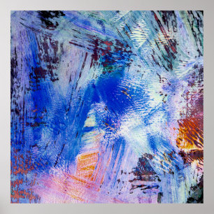 Poster texture raster acrylique différente mono multicolo