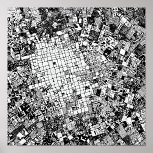 Poster Texture Urbaine Stratifiée : Mosaïque d'Art de Rue