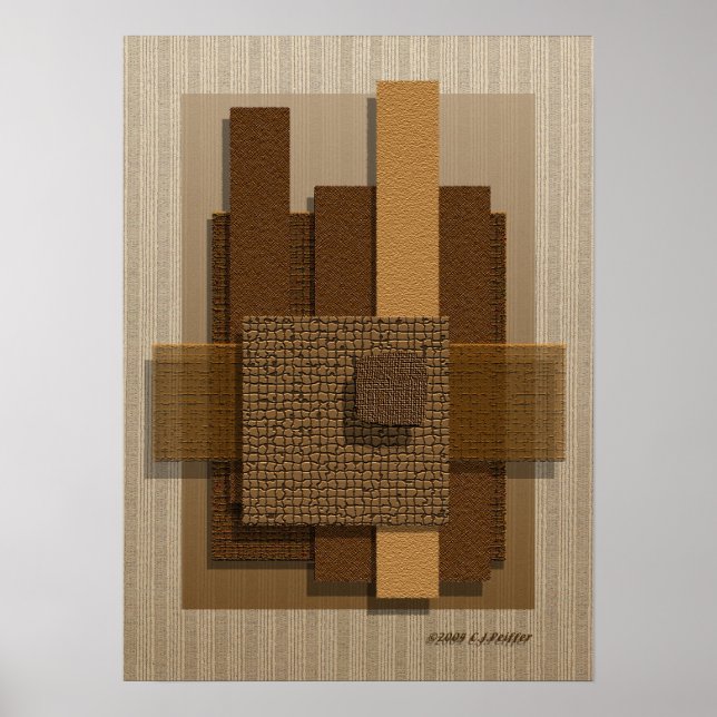 Poster 'Textures et ombres neutres' (Devant)