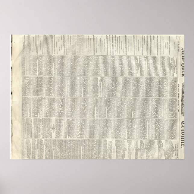 Poster Thaddeus Stevens meurt, New York Tribune 8/14/1868 (Devant)