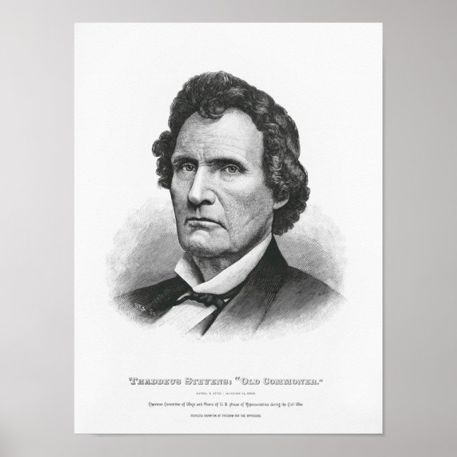 Poster Thaddeus Stevens Portrait (Devant)