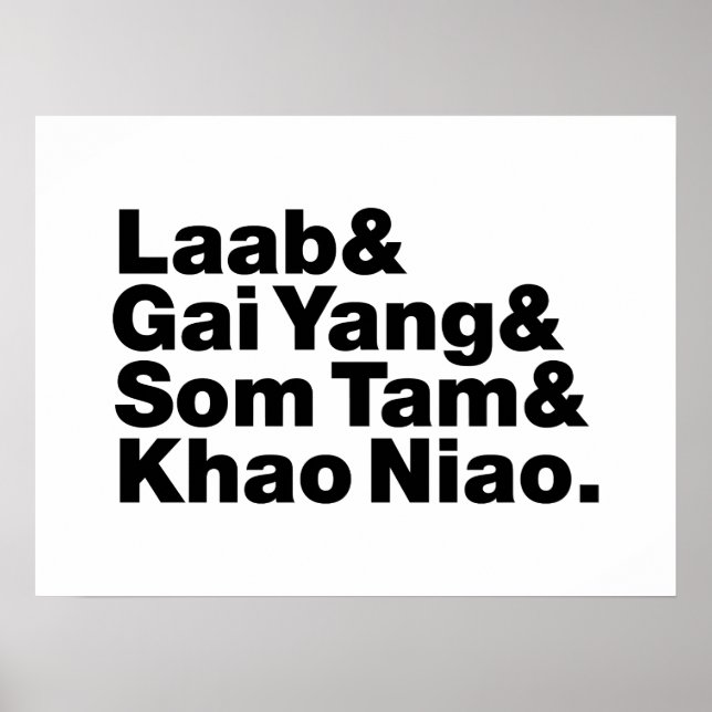 Poster Thai Isaan Street Food (Devant)