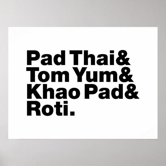 Poster Thai Street Food (Devant)