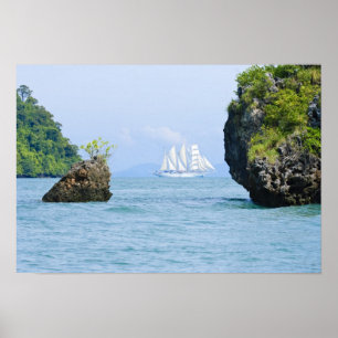 Poster Thaïlande, mer d'Andaman. Navire de presse Star F