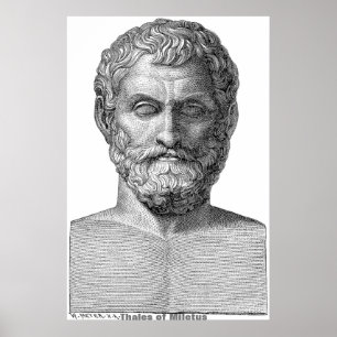 Poster Thales de Miletus / Philosophe grec /