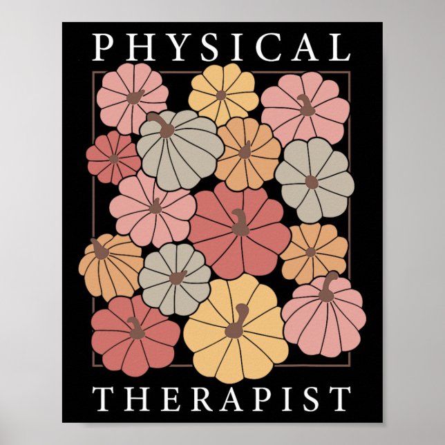 Poster Thanksg, Citrouille de thérapie physique Chute Pt  (Devant)