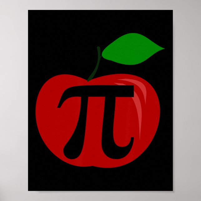 Poster Thanksgiving Apple Pie Lover Funny Pi Day Math Tea (Devant)