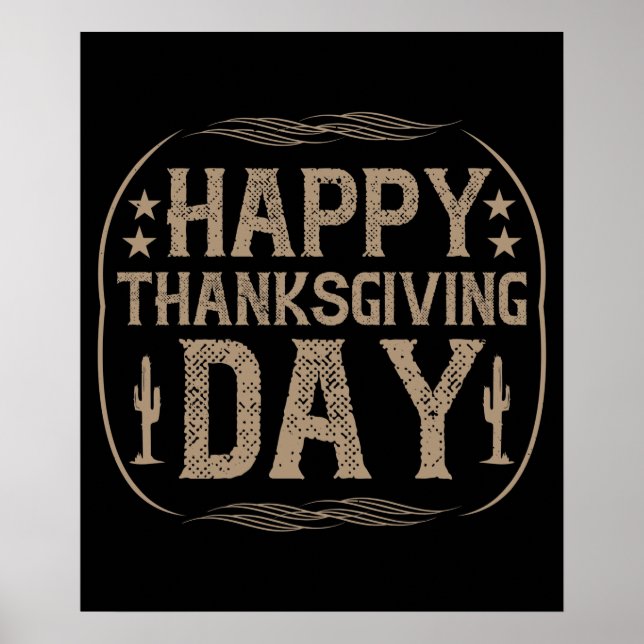 Poster Thanksgiving - Jour du Bon thanksgiving (Devant)