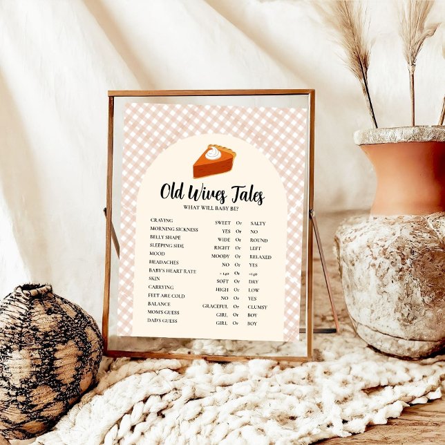 Poster Thanksgiving Old WI-ves Tales Baby shower Pos (Créateur téléchargé)