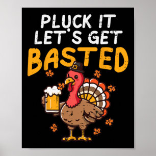 Poster Thanksgiving Pluck Il Lets Se Baser Funny Fall D