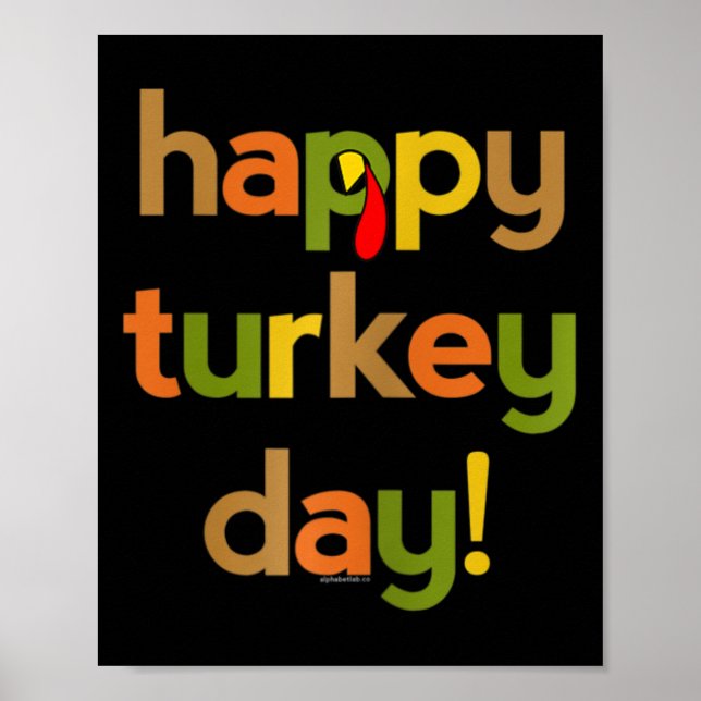 Poster Thanksgiving Pour Les Femmes Son Joyeux Jour De La (Devant)