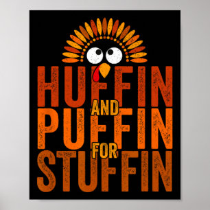 Poster Thanksgiving Run Turkey Trot - Huffin et Puffin f