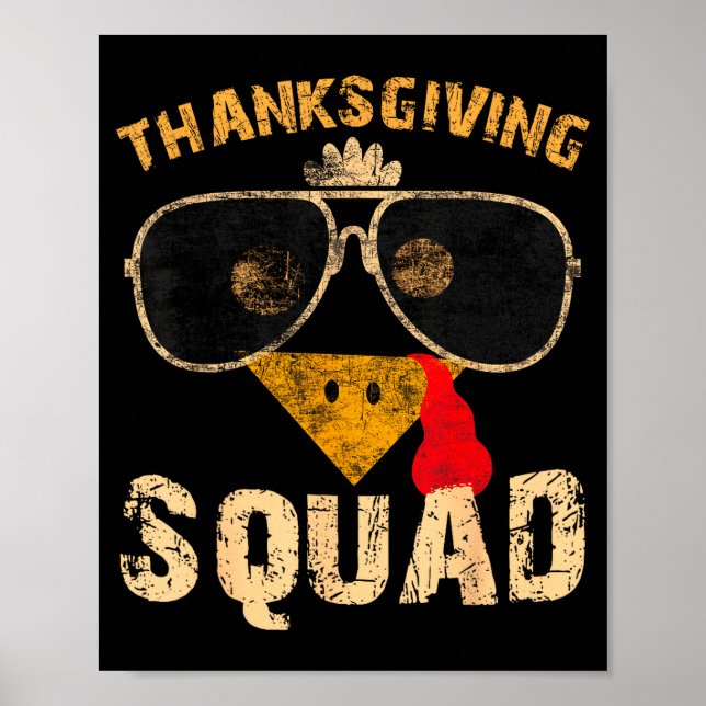 Poster Thanksgiving Squad Turkey Day Fall Matching Women  (Devant)