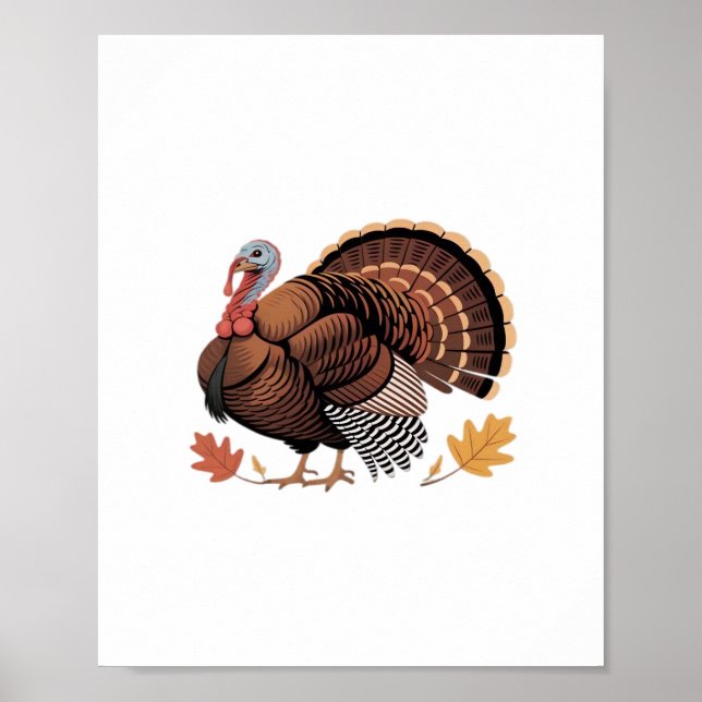 Poster Thanksgiving Turquie - Automne Vacances Classique  (Devant)
