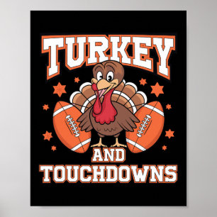 Poster Thanksgiving Turquie Et Touchdowns Football Hommes