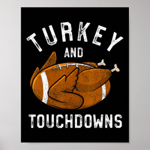 Poster Thanksgiving Turquie Et Touchdowns Football Hommes