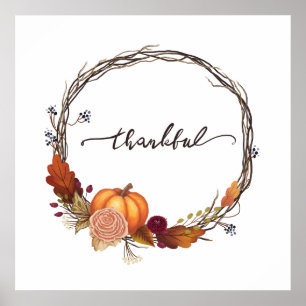 Poster Thanksgiving Wreath