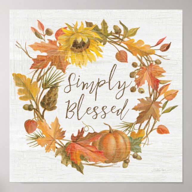 Poster Thanksgiving Wreath - Simplement béni (Devant)