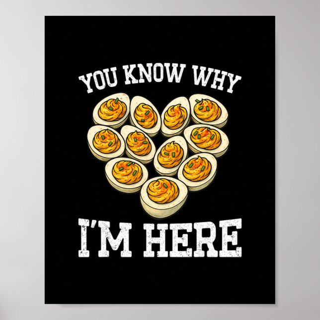 Poster Thanksgiving You Know Why I'm Here Deviled Egg Dad (Devant)