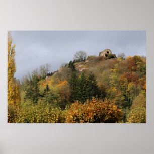 Poster Thann in Autumn, Alsace, France