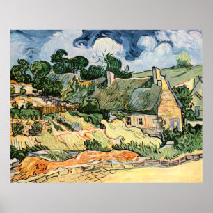 Poster Thatched Cottages at Corde CordeVincent van Gogh