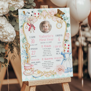 Poster Thé à la menthe Fête Alice ONEderland étape stat