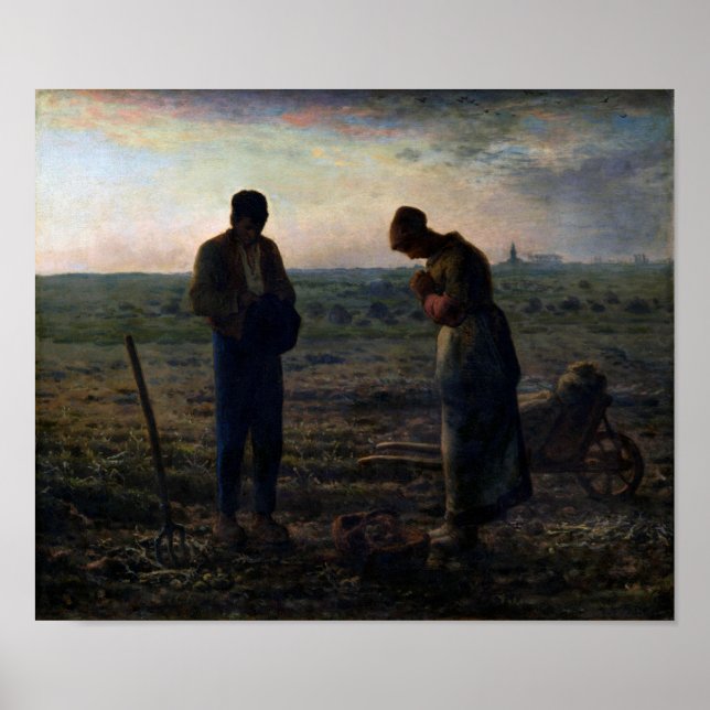 Poster The Angelus, Jean-François Millet, 1857-1859 (Devant)