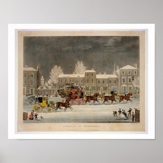 Poster The Approach to Christmas, gravée par George Hunt (Devant)