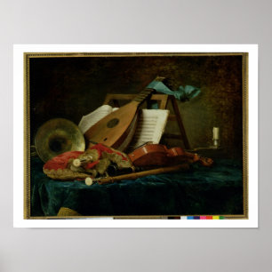 Poster The Attributes of Music, 1770 (huile sur toile)