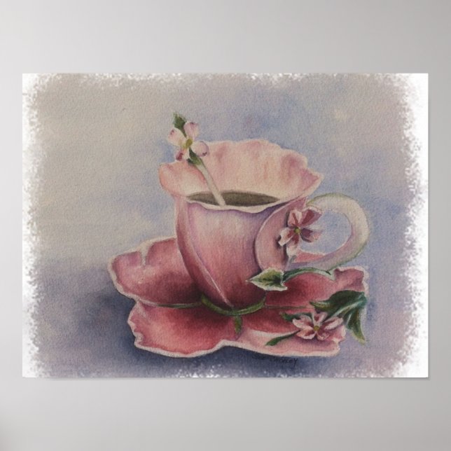 Poster Thé aux fleurs de cerises (Devant)
