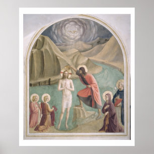 Poster The Baptism of Christ, c.1438-45 (fresco)